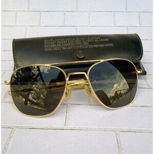 Vintage 1984 Randolph Engineering HGU-4/P Aviator Sunglasses MIL-S-25948 w/ Case
